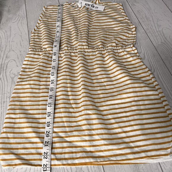 Melico Mustard Striped Dress - Picture 5 of 8